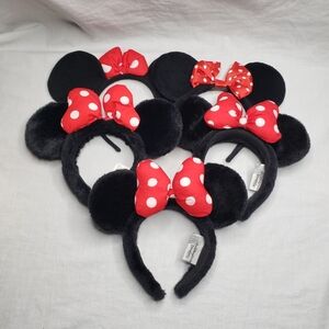 Five Disney World Resort Disneyland Minnie Mouse Ears Furry and Plain